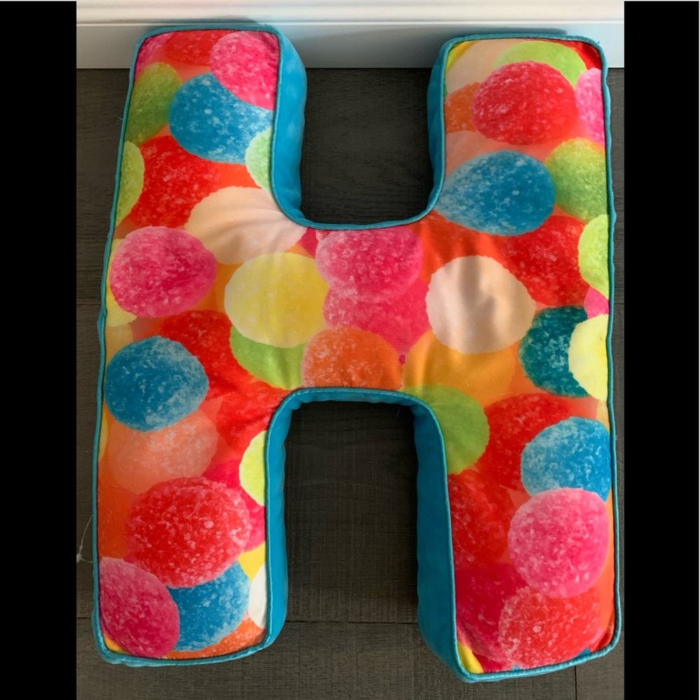 iScream Lettermania Gum Drop 16” “ H” Pillow